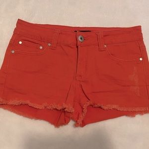 Forever 21 Coral/Red Mid-rise Shorts